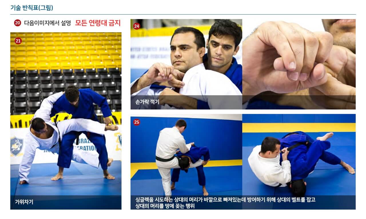 IBJJF 주짓수 규칙(룰북) 요약(2018년)